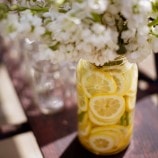 Floral with Lemon Filled Vase