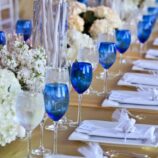 Blue and Yellow Table Setting