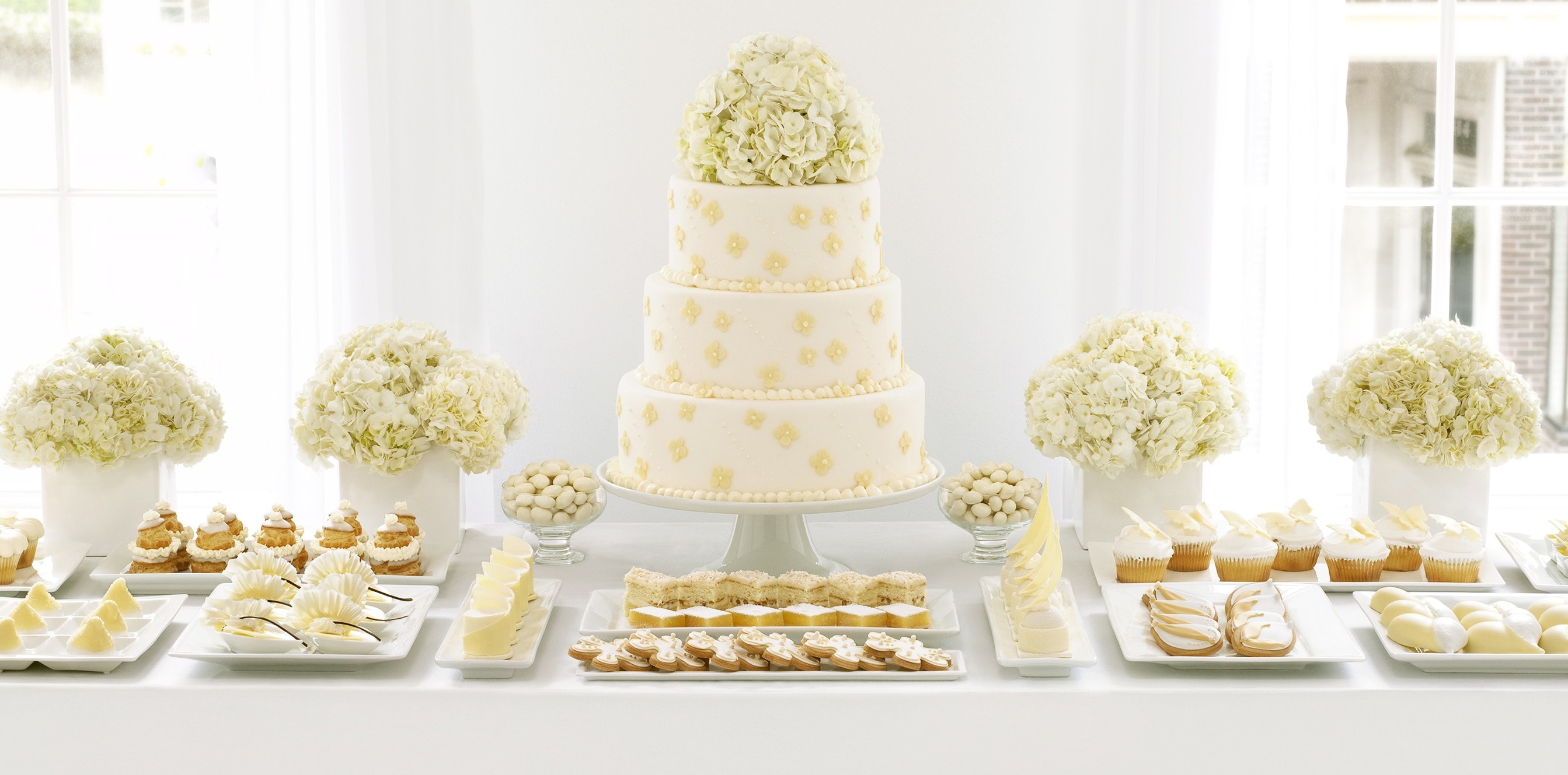 All White Wedding Dessert Buffet 