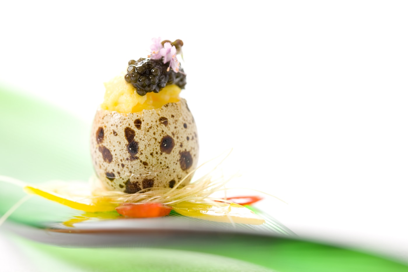 Quail Egg with Ostera Caviar 