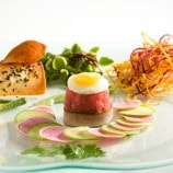 Tuna Tartar with Spring Vegetable and Haystack Potato