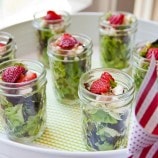 Strawberry Stilton Salad in Mason Jars